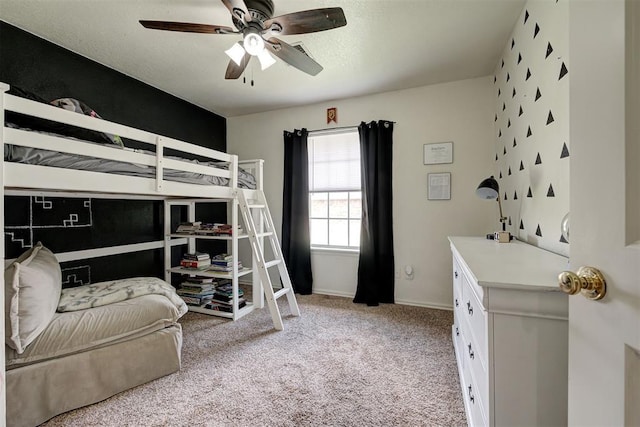 4155 NW Terrace Hills Rd, Piedmont, OK 73078 - bedroom featuring light carpet and ceiling fan
