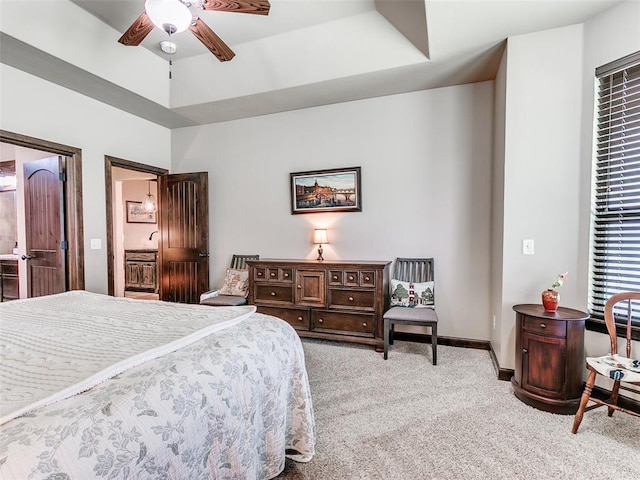 17401 Melville Ln, Edmond, OK 73012 - bedroom featuring carpet and ceiling fan