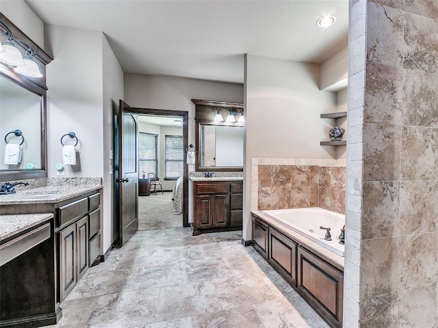 17401 Melville Ln, Edmond, OK 73012 - full bath featuring a bath and two vanities