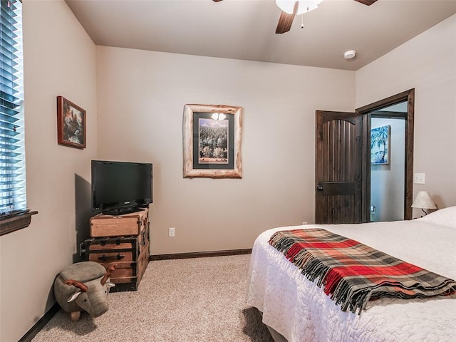 17401 Melville Ln, Edmond, OK 73012 - bedroom with carpet flooring and a ceiling fan