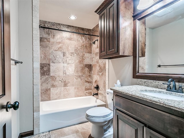 17401 Melville Ln, Edmond, OK 73012 - full bathroom featuring vanity and bathing tub / shower combination