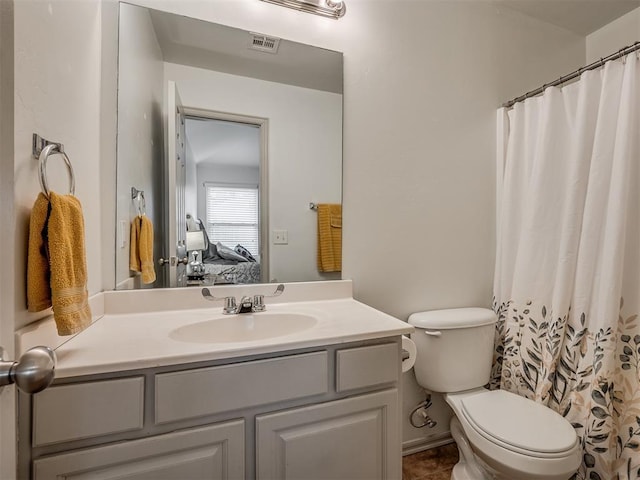 623 SW 37th St, Moore, OK 73160 - bathroom with vanity, ensuite bath, and curtained shower