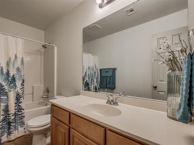 623 SW 37th St, Moore, OK 73160 - full bath with vanity, shower / bathtub combination with curtain, and tile patterned flooring