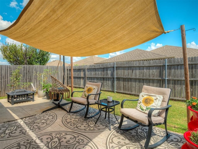 623 SW 37th St, Moore, OK 73160 - fenced backyard featuring a patio