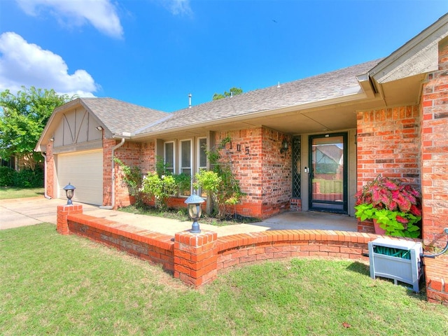 6105 W Gun Hill Way, Warr Acres, OK 73132 - ranch-style house featuring brick siding, an attached garage, driveway, and roof with shingles