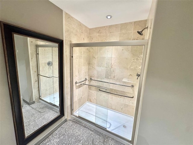 4400 Hemingway Dr Unit 202, Oklahoma City, OK 73118 - full bath with a stall shower and tile patterned floors