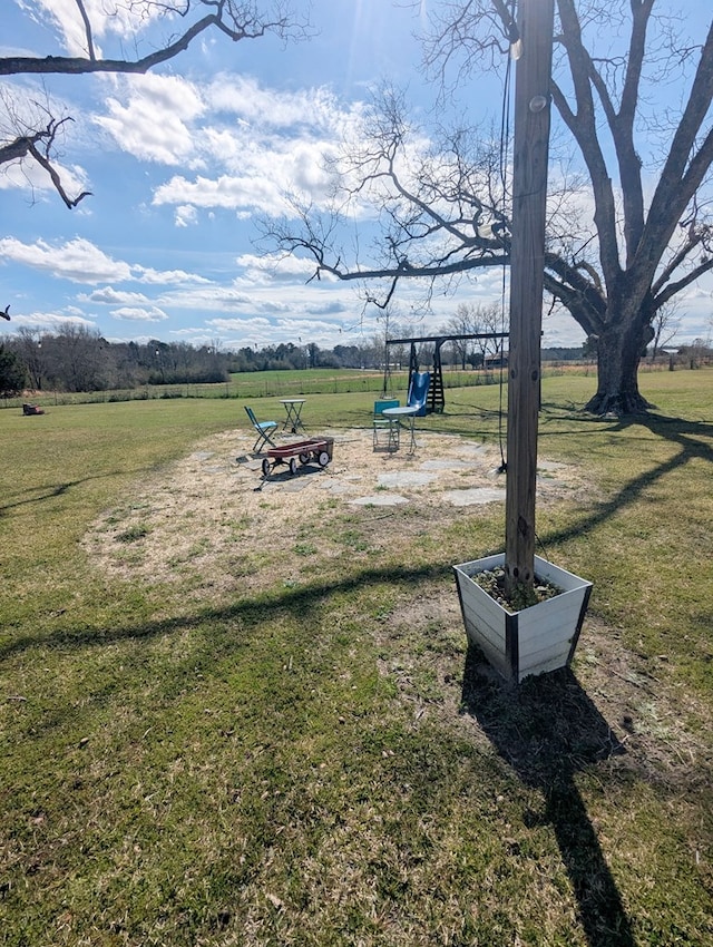 view of community with a lawn