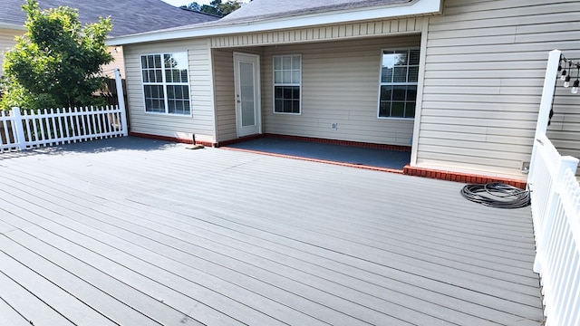 wooden deck with fence