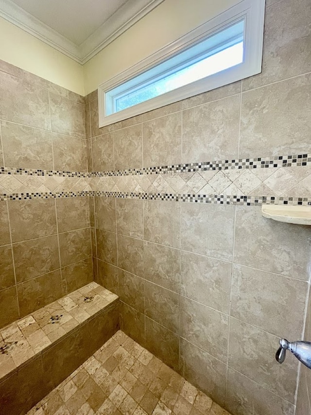 114 Brattleboro Ct, Dothan, AL 36301 - full bathroom featuring crown molding and tiled shower