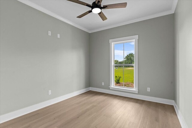 195 County Road 711, Enterprise, AL 36330 - unfurnished room featuring wood finished floors, baseboards, ceiling fan, and ornamental molding