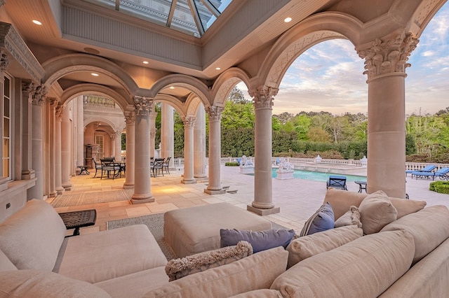 view of patio / terrace with a community pool