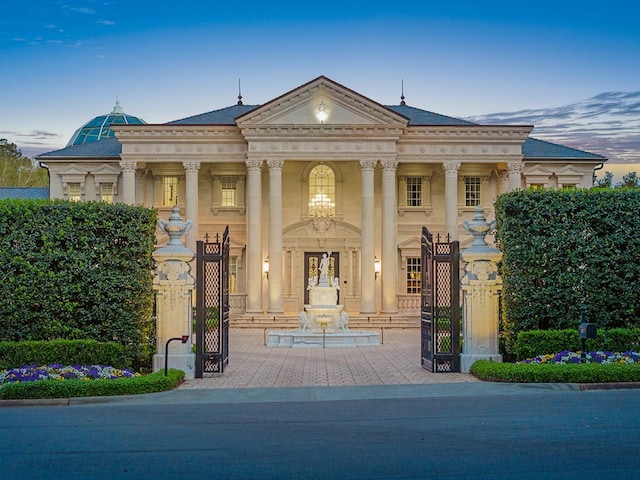 view of greek revival house