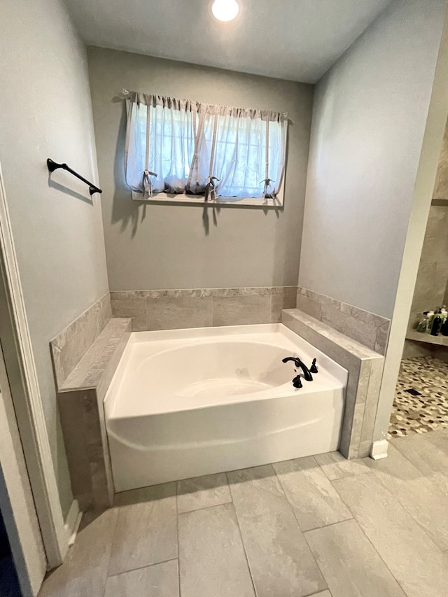 bathroom with a bath
