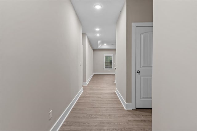 hallway featuring light hardwood / wood-style floors