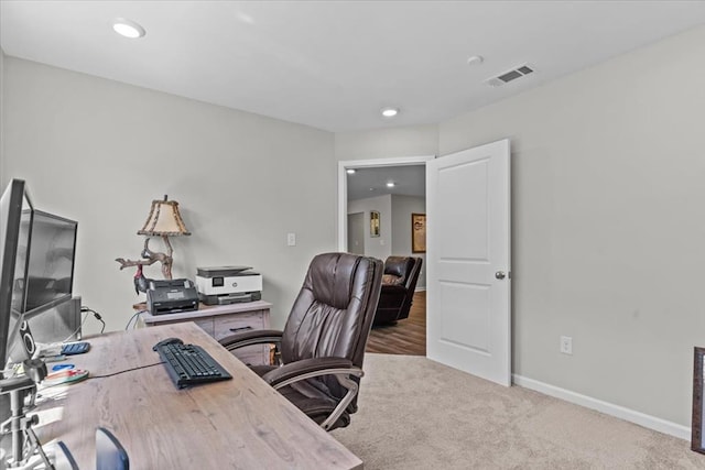 630 Ridgeland Rd, Dothan, AL 36301 - home office featuring carpet flooring and recessed lighting