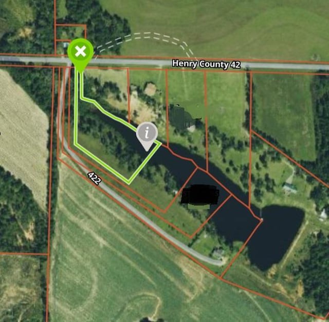 245 County Road 422, Abbeville, AL 36310 - aerial view of property's location with property boundaries highlighted