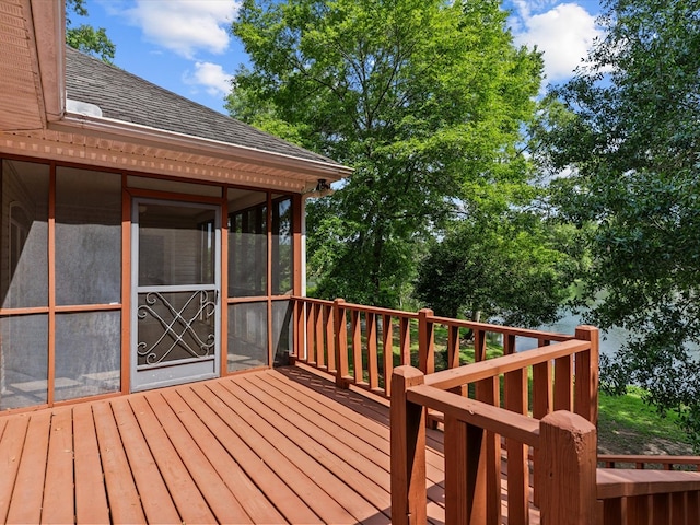 3602 Lake Oak Ridge Dr, Enterprise, AL 36330 - wooden terrace with a sunroom