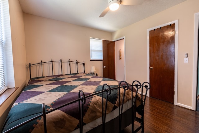 847 Phyllis Ave, Enterprise, AL 36330 - bedroom with wood finished floors and ceiling fan