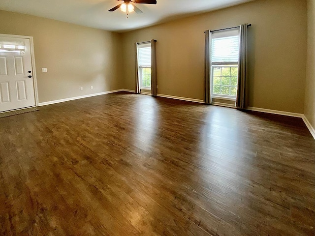30 Cotton Creek Blvd, Enterprise, AL 36330 - unfurnished room featuring a ceiling fan and dark wood-style floors