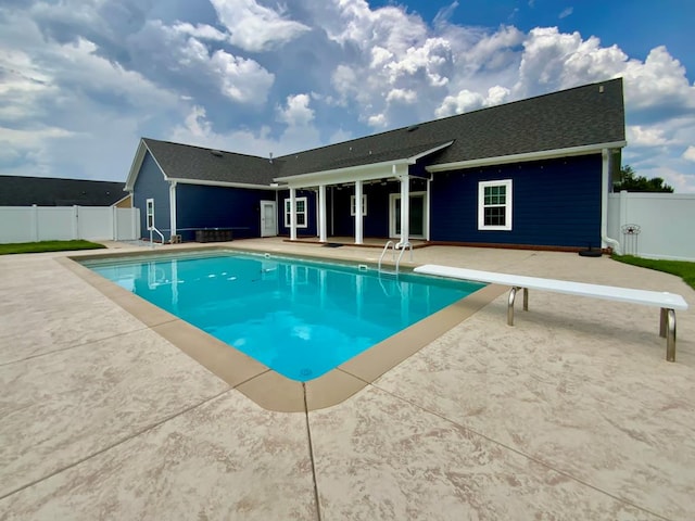 30 Cotton Creek Blvd, Enterprise, AL 36330 - view of pool featuring a patio area, a diving board, and a fenced backyard