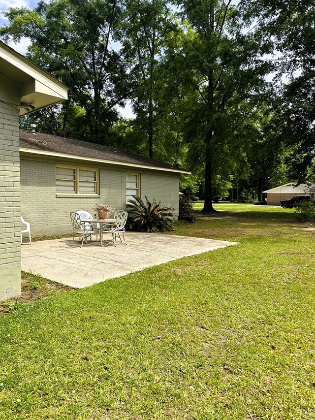 view of yard with a patio