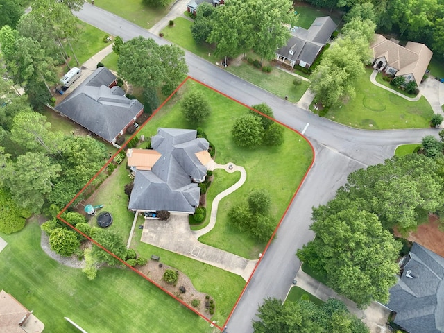 403 Stonegate Dr, Dothan, AL 36305 - aerial view of residential area with property boundaries highlighted