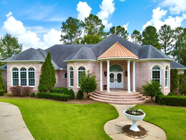 403 Stonegate Dr, Dothan, AL 36305 - view of front of house with a front yard and brick siding
