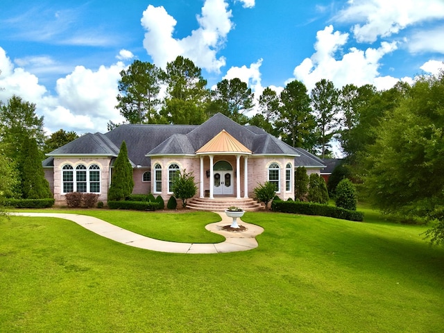 403 Stonegate Dr, Dothan, AL 36305 - view of front facade with french doors and a front yard