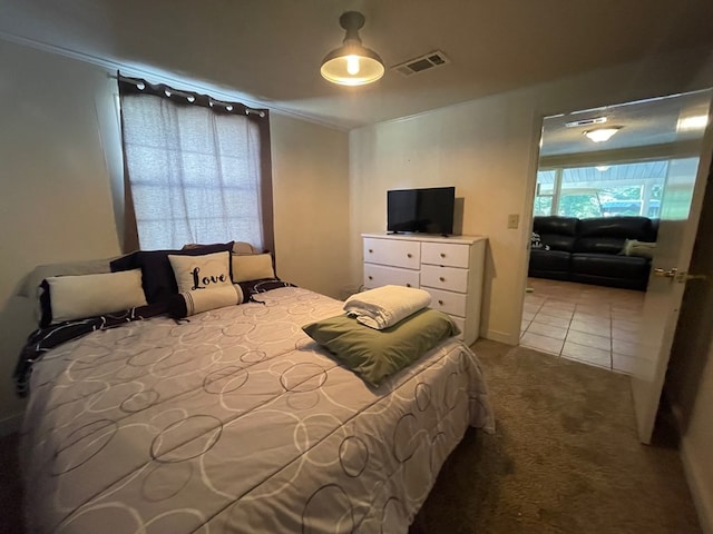 view of carpeted bedroom