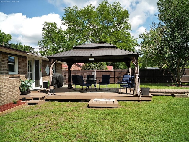 4301 County Road 156, Enterprise, AL 36330 - view of yard with a gazebo and a deck