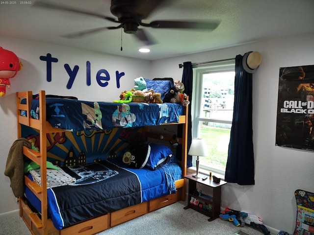 4301 County Road 156, Enterprise, AL 36330 - bedroom featuring carpet flooring and a ceiling fan