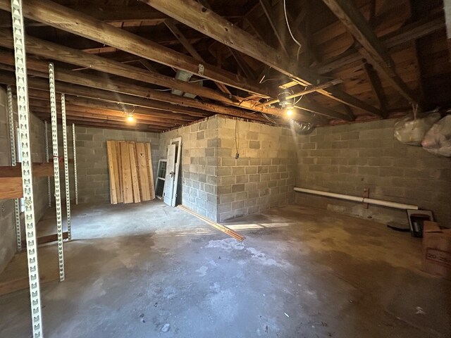 view of basement