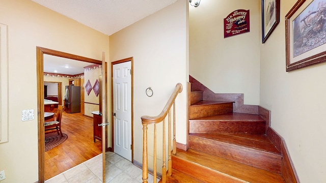 1109 Sanitary Dairy Rd, Cowarts, AL 36321 - staircase featuring wood finished floors