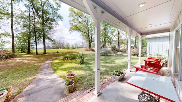 1109 Sanitary Dairy Rd, Cowarts, AL 36321 - view of patio / terrace with covered porch