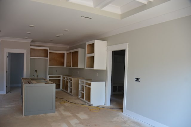 kitchen with white cabinetry