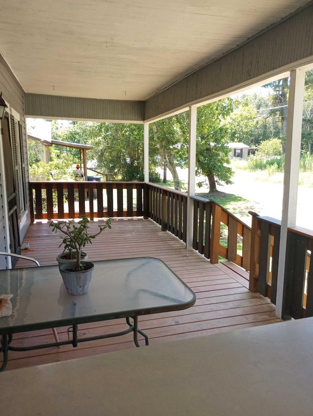 view of wooden deck