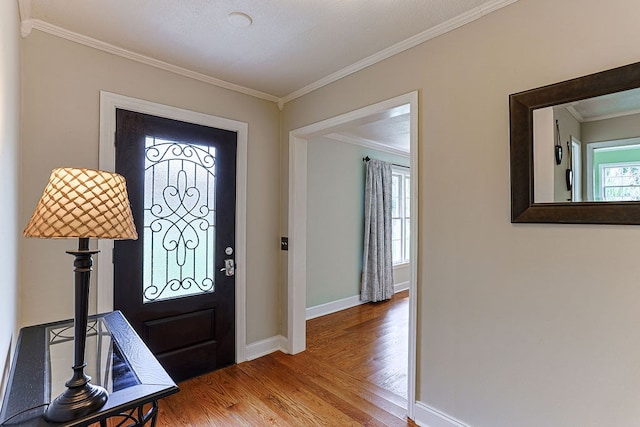 1810 Northside Dr, Dothan, AL 36303 - foyer entrance featuring wood finished floors, crown molding, and baseboards