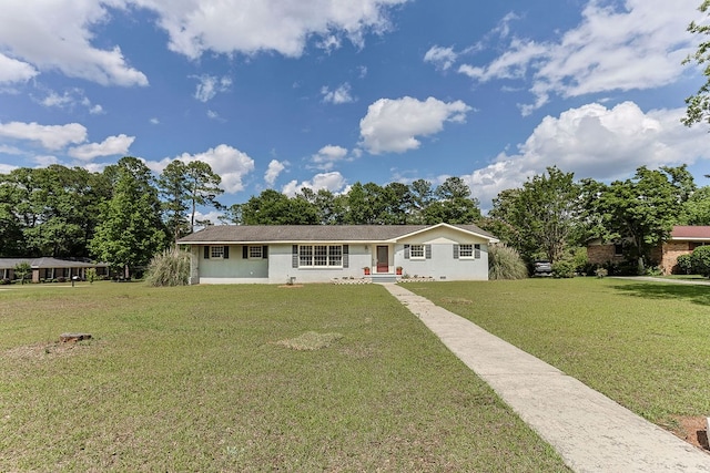 1810 Northside Dr, Dothan, AL 36303 - ranch-style home with a front lawn and stucco siding