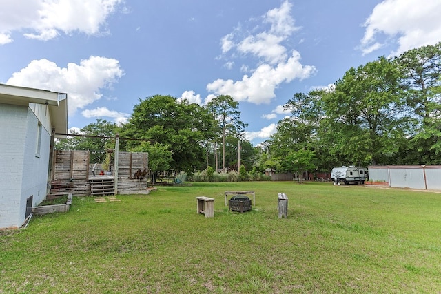 1810 Northside Dr, Dothan, AL 36303 - view of yard featuring an outdoor fire pit