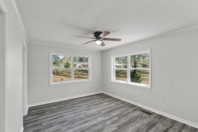 unfurnished living room featuring ceiling fan and dark hardwood / wood-style flooring