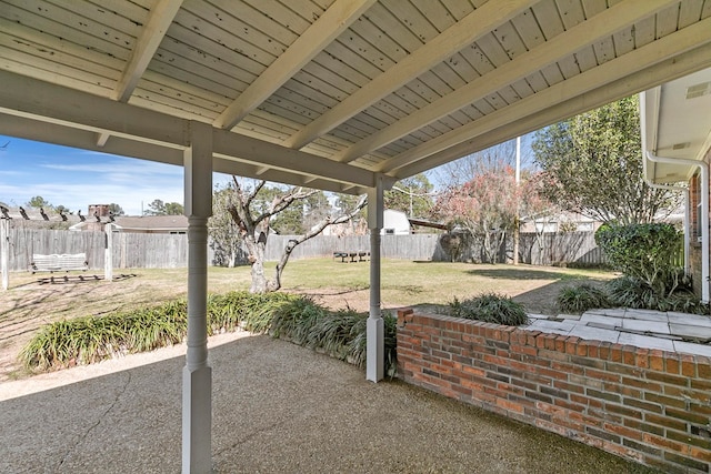 view of patio / terrace with a fenced backyard