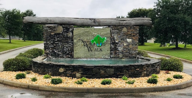 view of community sign