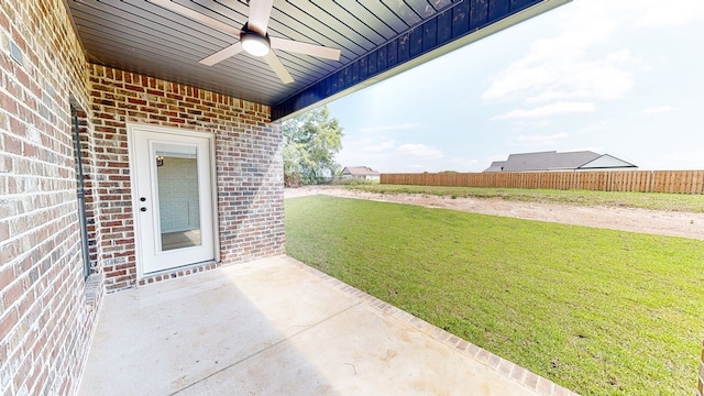 108 Weeping Willow Trl, Headland, AL 36345 - view of patio / terrace with a ceiling fan