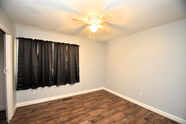 145 Deerpath St, Ozark, AL 36360 - spare room featuring ceiling fan, baseboards, and wood finished floors