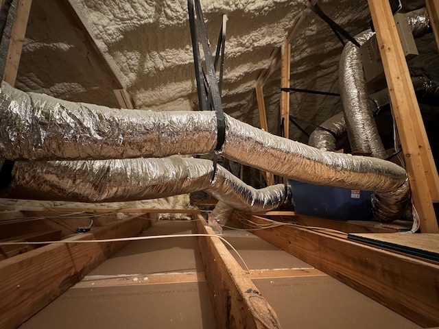 view of attic