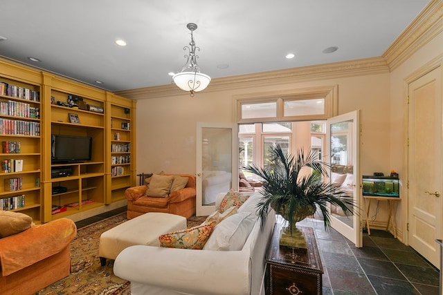 109 Royal Highlands Ln, Dothan, AL 36305 - living room with ornamental molding and recessed lighting