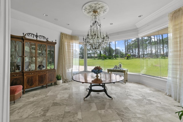 109 Royal Highlands Ln, Dothan, AL 36305 - sunroom / solarium with a chandelier