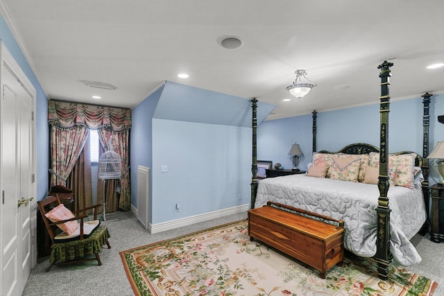 109 Royal Highlands Ln, Dothan, AL 36305 - bedroom featuring carpet flooring, crown molding, and recessed lighting