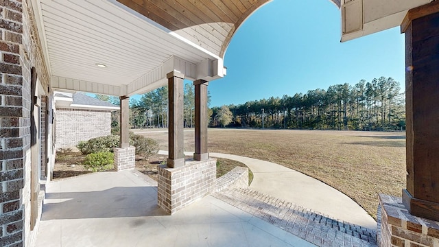 view of patio / terrace with a porch