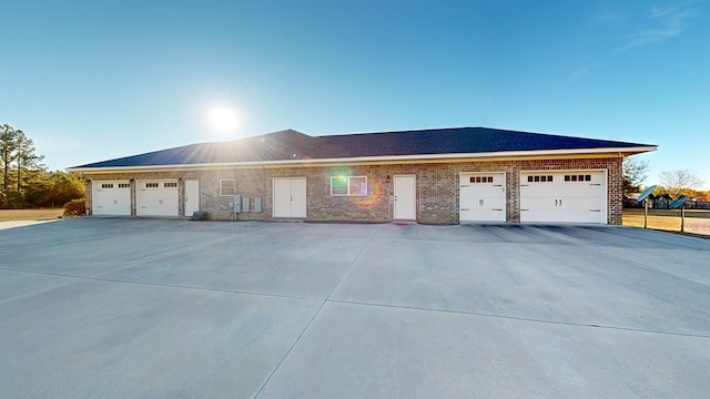 exterior space featuring a garage